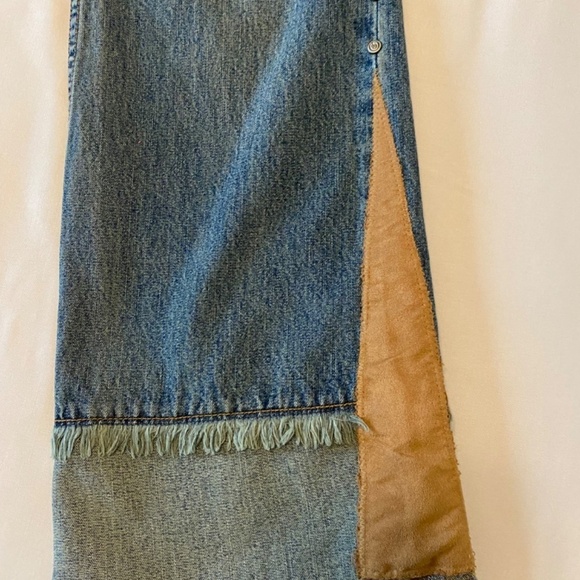 Vtg ‎ 90's-LA Blues-Flare-Mid Rise-Rivet-Denim Suede-Women's Size 8-Boho Country - Picture 4 of 12